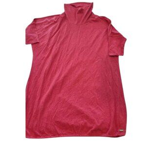 Bench NWT Womens Pink Funnel Neck Short Sleeve Top Cowl Neck Shirt Size S